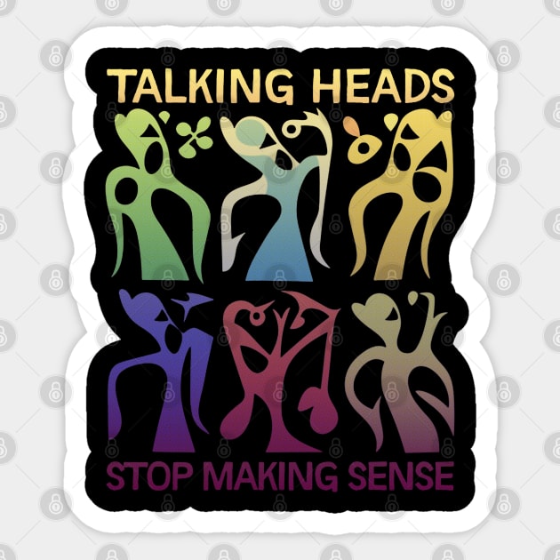 Talking Heads Stop Making Sense // Retro Style Design Sticker by Sikometholiy